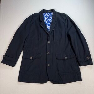 Robert Graham Cashmere Blend Jacket Men's XL Black Classic Fit Full Zip *READ*